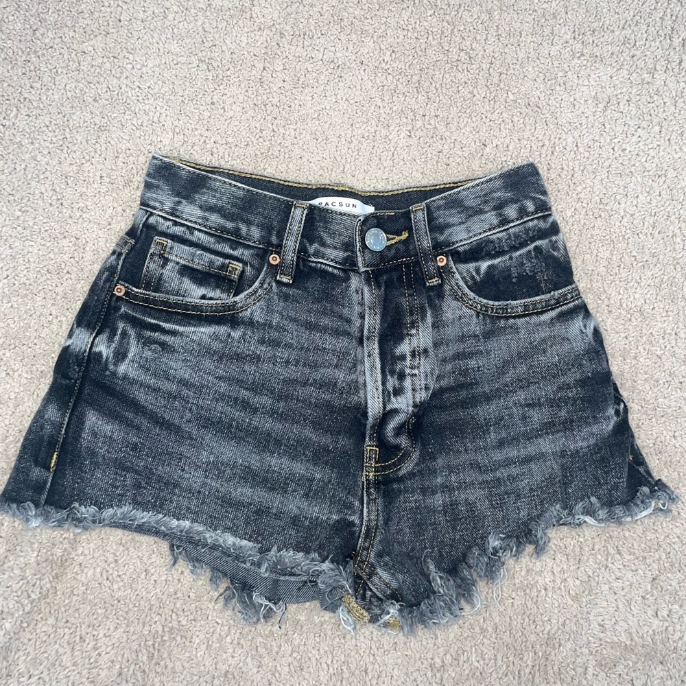 Girls Sz 23 PacSun Black Cutuff Denim‎ Women's Shorts